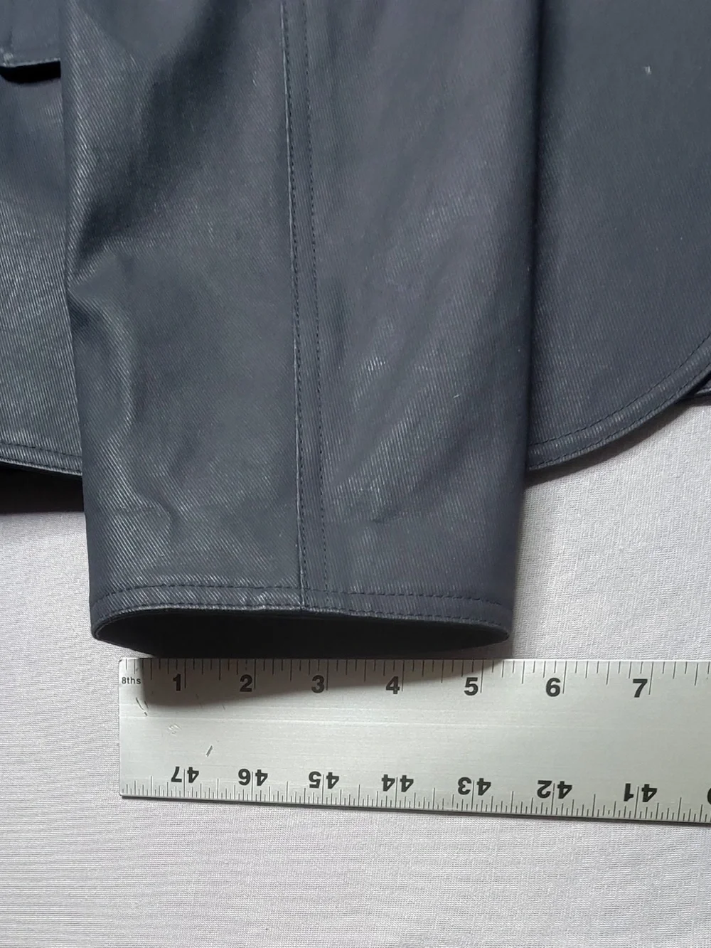 Men's Slate Gray Leather Blazer - Tailored Three-Button Sport Coat